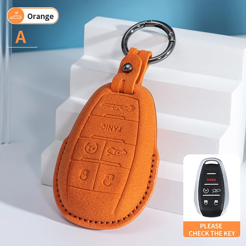 JUNMEI For Alfa Romeo Smart Key Fob Case Protector Suade