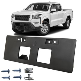 GZVKE Front License Plate Frame Mounting Bracket Tag Holder Textured Black Fits for 2022 2023 2024 Nissan Frontier Replace 96210-9BU0A