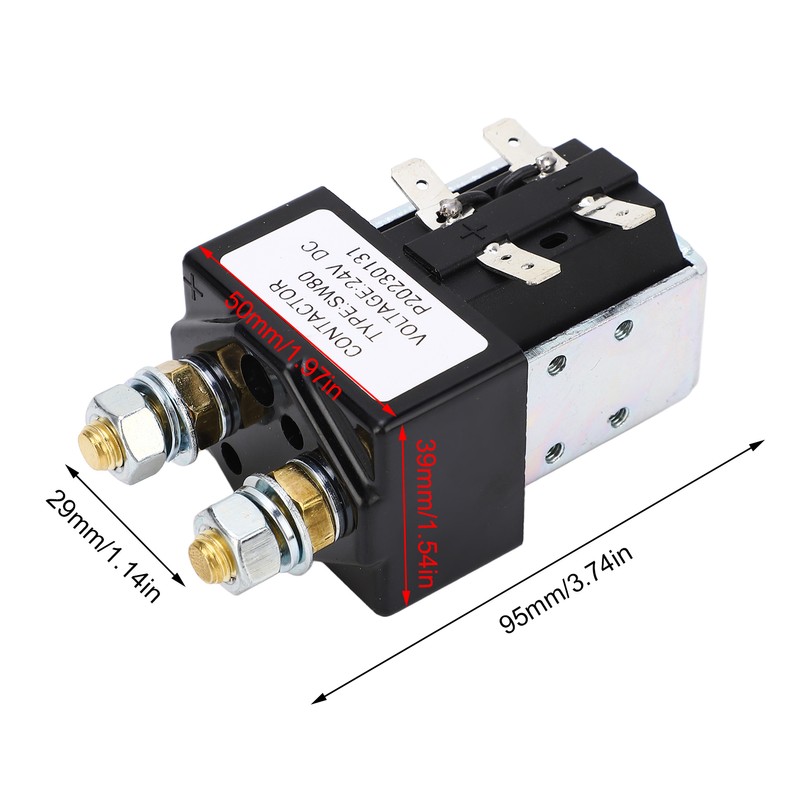 24V Contactor Relay Metal Alloy 100A High Performance Replacement for