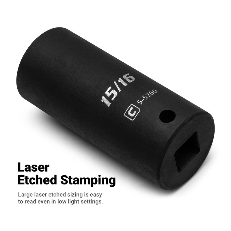 Capri Tools 13/16-Inch Deep Impact Socket, 1/2-Inch Drive, 6-Point, SAE