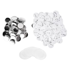 100Pcs Badge Back Cover Tinplate Plastic Base Avoid Rust Firm DIY Badge Tool for Christmas Birthday Gifts58mm 100pcs