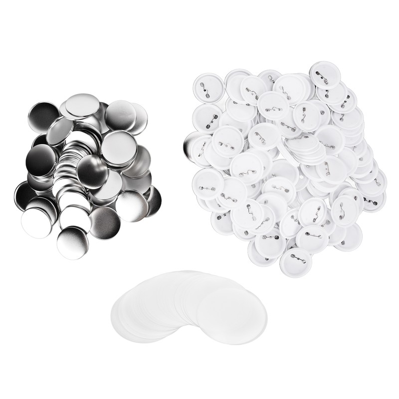 100Pcs Badge Back Cover Tinplate Plastic Base Avoid Rust Firm
