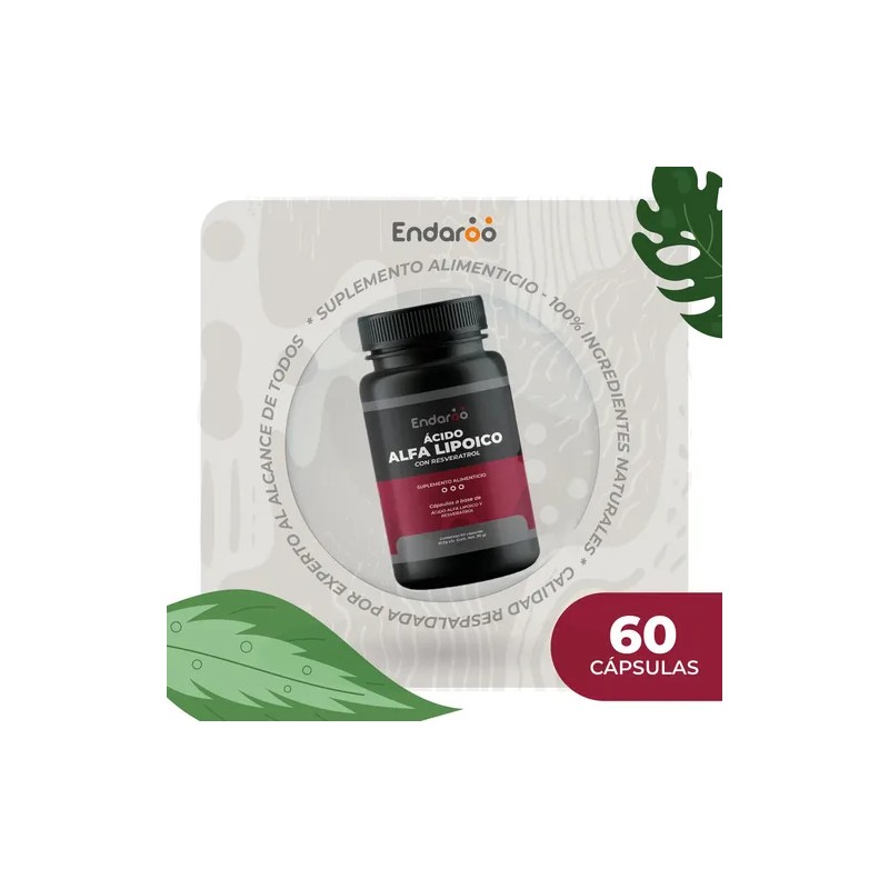 Ácido Alfa Lipoico + Resveratrol Endaroo Calidad Premium