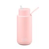 frank green Ceramic Reusable Bottle with Straw Lid, 34oz/1L Capacity