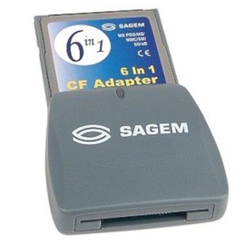 Sagem CompactFlash to MS Pro/MS/MMC/SM/SD/xD Card Adapter - Turn your CF Type I Card Slot into a 6-in-1 Card Reader!