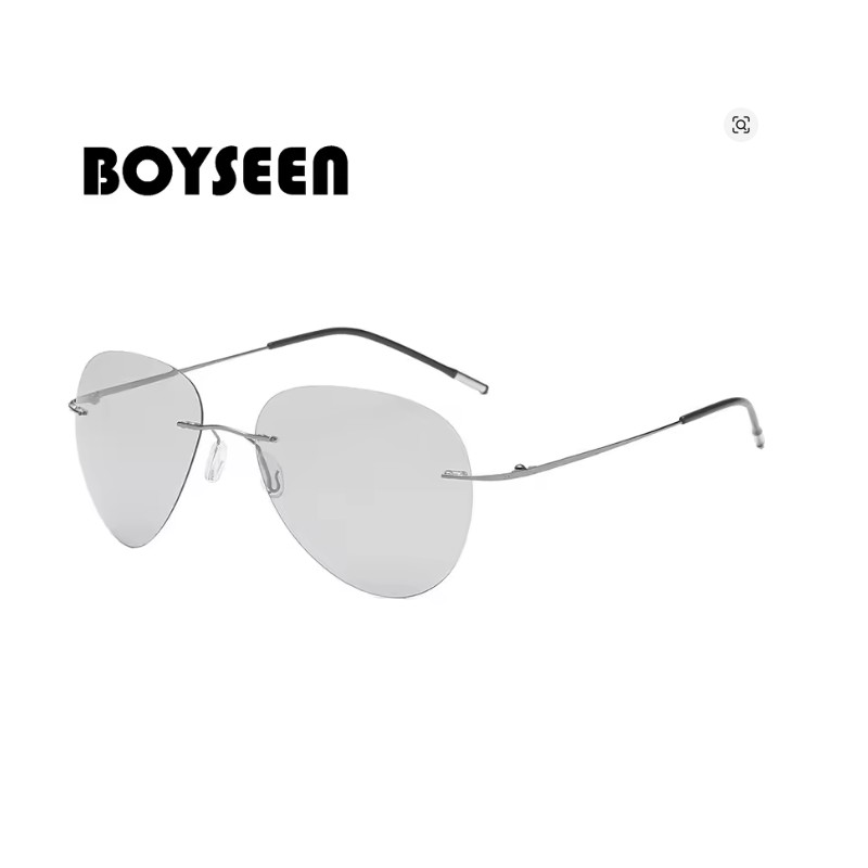 Toolzia Titanium Photochromic Polarized Pilot Sunglasses for Men