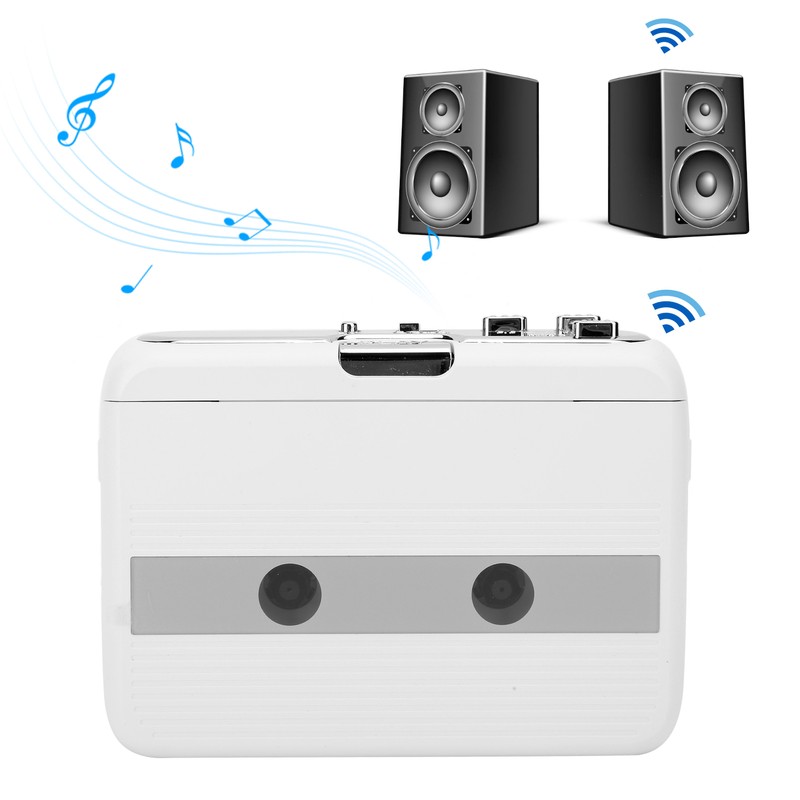 Portable Tape Player Bluetooth Cassette Player FM Radio with AutoReverse