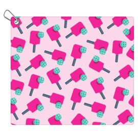 PEUTIER Pickleball Towel, 15x17in Pickle Ball Towels for Women with Carabiner Clip Microfiber Golf Towel Fashion Prints Pickleball Accessories Blanket Funny Pickleball Gifts for Pickleball Lovers