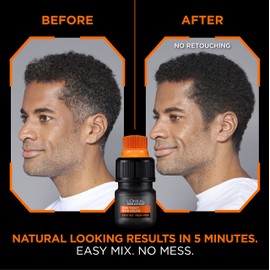 L’Oreal Paris Men Expert One Twist Mess Free Permanent Hair Color, Mens Hair Dye to Cover Grays, Easy Mix Ammonia Free Application, Real Black 02, 2 Application Kit