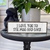 Cow Wooden Signs (Medium - Wood And Metal, I Love