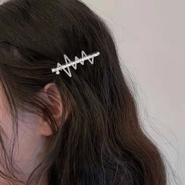 Andelaisi Vintage Crystal Pearl Hair Clip Gold Rhinestone Wedding Hair Barrettes French Crystal Hairpin Barrette Sparkly Cz Hair Pins Hairclip Decorative Crystal Wedding Headpieces for women and girls