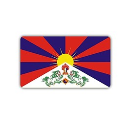 A1733 Sticker Tibet Flag Himalaya Buddhism Dalai Lama 7 x 4 cm