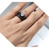 ringcolor Couple Rings Black and Red His and Her Rings