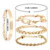 Yolev Gold Chain Bracelet Sets for Women Girls Fashion Beaded