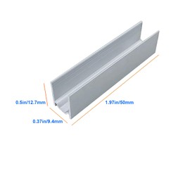 adlkirg 20pcs Led Rope Light Clips for Outside 8 x16mm Neon Flex Rope Light Clips Aluminum Brackets with 40pcs Screw Led Llight Clips for Wall Outdoor Strip Light Holder, Exact Fit