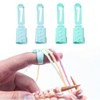 Set of 4 Adjustable Crochet Rings with Thread Guide for
