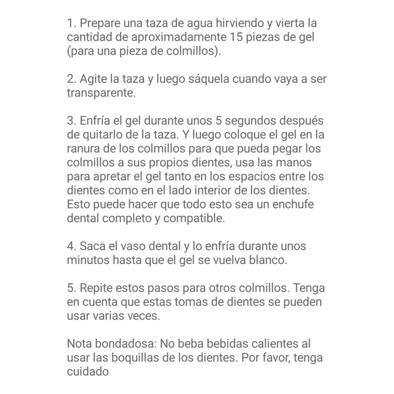 Reparación De Dientes, Sólido,temporal Duradero,reutilizable