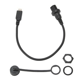 Motorcycle Dash Type C Extension Cable 0.3m/0.98ft Male to Female Waterproof Cable for Car Boat Motorcycle