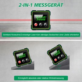 SOARFLY Digital Protractor Inclinometer with LCD Display, IP54 Waterproof, 0.1° Accuracy, 4-Sided Magnet, Digital Spirit Level Protractor Digital for Woodworking, Construction DIY