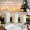 LEDHOLYT Rechargeable Glass Jar Flameless Candles, Realistic Flickering LED Pillar