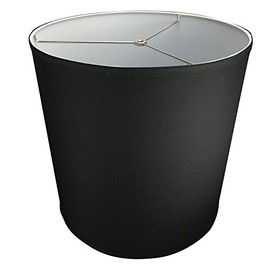 FenchelShades.com 16" Top Diameter x 16" Bottom Diameter 16" Height Lampshade USA Made (Black)