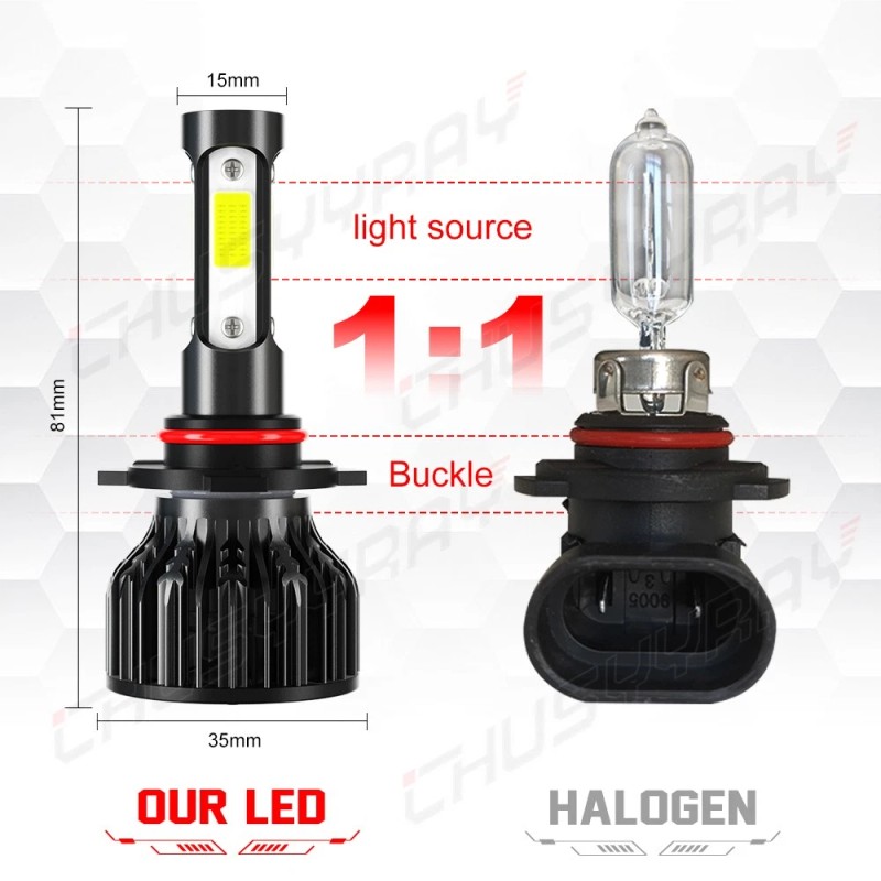 CHUSYYRAY 9012 HIR2 LED Headlight Bulbs Conversion Kit High Low
