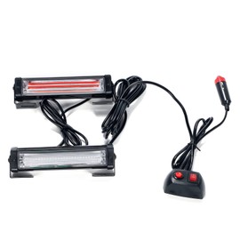 Strobe Light Red x Blue Car Emergency Flashing Lamp Warning Light Emergency Light Firefly Lamp Remote Control Switch 12V LED Hazard Flash Light Bar (Red x Blue)