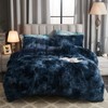 WERDIM Shaggy Fluffy Faux Fur Duvet Cover Set Button Closure
