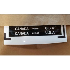 Super Chexx & Pro Dome Bubble Hockey - CANADA VS USA (Home / Away) DECAL  SET