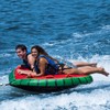 Solstice Inflatable 2 Rider Watermelon Towable Tube Float Raft, Multicolor,