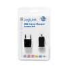 LogiLink PA0076 USB-Reiseadapter Set schwarz
