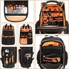 Tool Bag Backpack with 2 Canvas Tool Pouch Tool Kit,