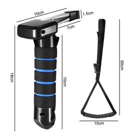 Car Exit Aid - Vehicle Seat Support & Door Handle (2 Pieces) as Mobility Aids for Elderly and Disabled People - Multifunctional Handle for Comfortable Entering and Exiting Cars (Blue)