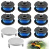Foydream Pack of 10 grass trimmer spool, replacement thread spool,