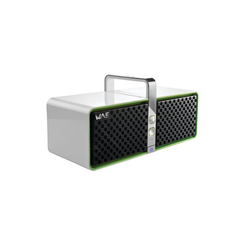 Hercules Wireless Bluetooth Speaker (White/Green)