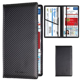 TOURSUIT Car Registration and Insurance Card Holder - Carbon Fiber Black