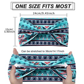 Kavya Women's Hair Band, Pack of 4, Wide Headband, Women's Boho Headband, Soft Elastic Hair Bands, Yoga Headband, Women and Girls Hair Accessories