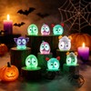 IAIHBBLY 56 Pcs Halloween Luminous Mini Miniature Resin Ghost Figurines