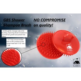 G.B.S Dandruff Cleaning Hair Scalp Brush, Red, Pack of 2