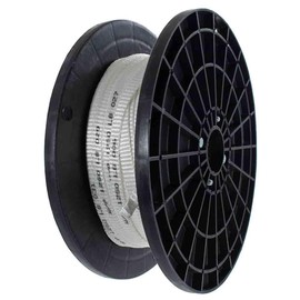 Rope & Cord Woven Polyester Pulling Tape – White Conduit Electric Mule Tape – Printed Footage Markings for Quick Measurements