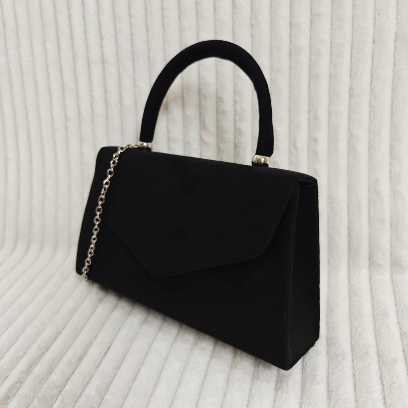 fi9 Ladies Retro Suede Wedding Party Prom Evening Clutch Handbag,