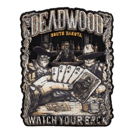 Watch Your Back Dead Mans Hand Deadwood Souvenir Patch, Small Size