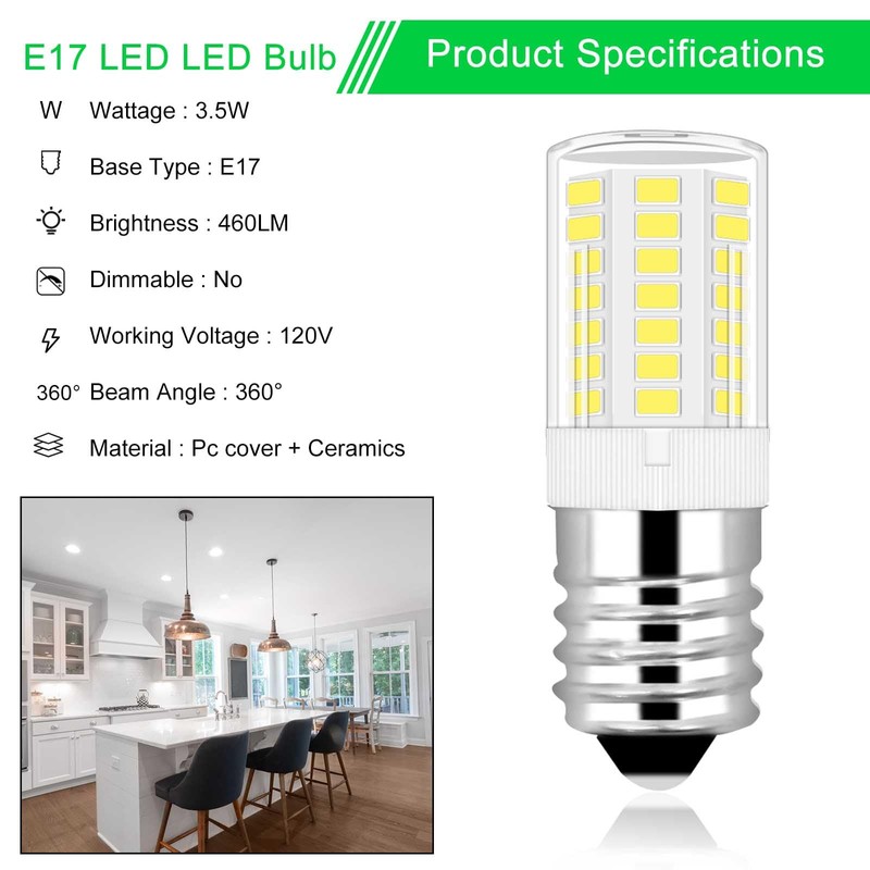 E17 LED Appliance Light Bulb for Refrigerator Fridge Freezer Range