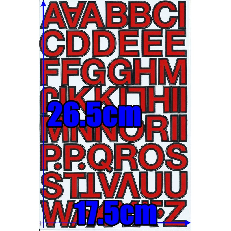 XIAXIN Waterproof PVC Alphabet Sticker Set Weatherproof Waterproof Roman Characters
