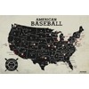GEOJANGO Baseball Stadium Map Poster - Vintage Edition (24Wx18H inches)