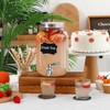 Moretoes 1 Gallon Glass Drinks Dispenser for Parties, Beverage Dispenser