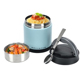 Thermo Food Jar for Hot Food Adults 33.8OZ Soup Thermo Lunch Containers Wide Mouth Vacuum Insulated Stainless Steel Leakproof Bento Box with Spoon