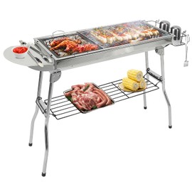 Foldable BBQ Grill,Portable Charcoal Barbeque Grill Stainless Steel BBQ Grills For Picnic Camping,Backyard Cooking