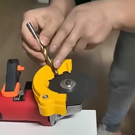 LimCryspp Herramienta de reafilado eficiente para taladros Herramienta afiladora de brocas Máquina afiladora de taladros Herramienta de afilado de brocas para todas las brocas (Amarillo)