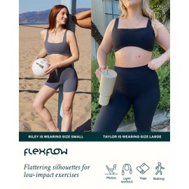 PAVOI ACTIVE FlexFlow Collection | Women's Curve Hem Scoop Neck Moisture-Wicking Padded Sports Bra | Medium Support Yoga Bra | X-Large, Rose